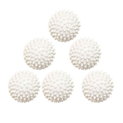 Skingwa Reusable Dryer Balls Laundry Wash Dryer Balls Anti-Static Fabric Softener Laundry Washing Ball, 6pcsWhite