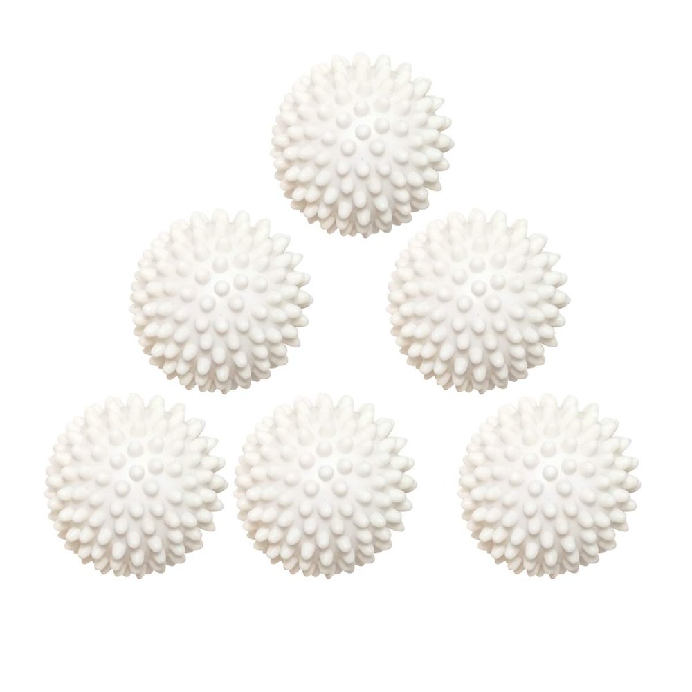 Skingwa Reusable Dryer Balls Laundry Wash Dryer Balls Anti-Static Fabric Softener Laundry Washing Ball, 6pcsWhite