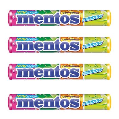 Mentos Rainbow Chewy DrageesPack of: 4, 4 X 29 g