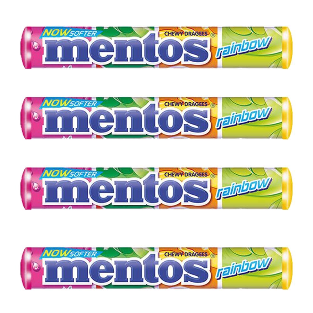 Mentos Rainbow Chewy DrageesPack of: 4, 4 X 29 g
