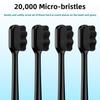 8 Pieces Soft Toothbrush Micro Nano Extra Soft Bristles Manual Soft Toothbrush with 20,000 Bristles for Teeth Oral Gum Recession Adults Kids Child (Black with Black Bristle) view 3