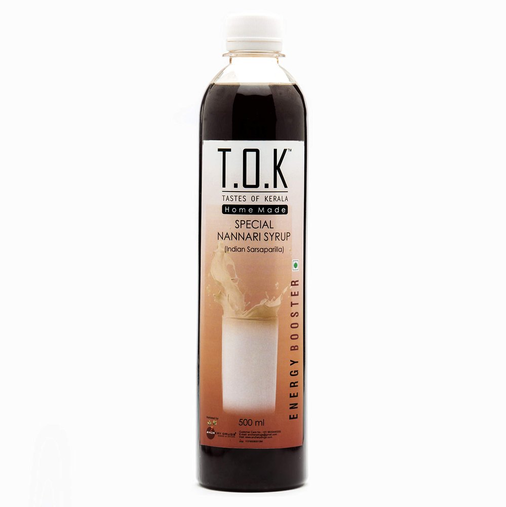 Anchery Drugs TOK (Tastes Of Kerala) Nadan Naruneendi | Nanari | Indian Sarsaparilla Syrup, Immunity Booster (Pack of 2)