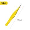 6 Pieces Pointed Tweezers Ingrown Hair Tweezers Precision Needle Point Tip Tweezers Stainless Steel Tweezers for Nose Facial Hair Eyebrow Blackhead Remover (Yellow) view 2