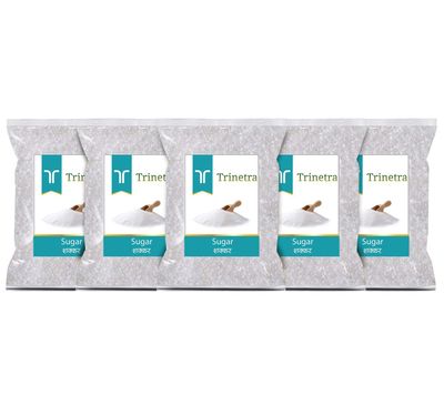 Trinetra White Sugar | Cheeni for Daily Use | 5kg (5 x 1kg)