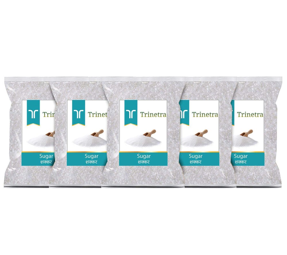 Trinetra White Sugar | Cheeni for Daily Use | 5kg (5 x 1kg)