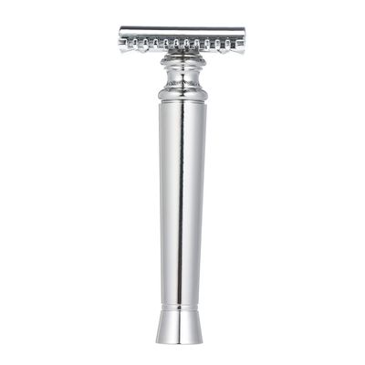 Double-Edged Safety Razor Stainless Steel Manual Shaving Razor Long Handle Traditional Razor