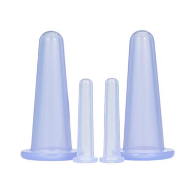 4Pcs Silicone Cupping Cup Health Care Massage Anti Cellulite Vacuum Cupping Glass Cupping Device Random Colors