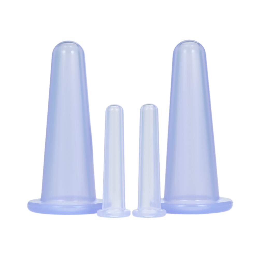 4Pcs Silicone Cupping Cup Health Care Massage Anti Cellulite Vacuum Cupping Glass Cupping Device Random Colors