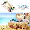 6pcs Manual Toothbrushes Set Oral Care Bamboo Toothbrush with Dense Bristles for Kids Daily & Travel view 3