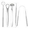 Tongue Scraper Set Stainless Steel Teeth Cleaner Tongue Scrapers Mouth Mirrors for Adults Set of 5 Teeth Cleaning Tools Oral Care Kit view 1