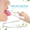 Tongue Scraper Stainless Steel Cleaner Fresh Breath Cleaning Coated Tongue Toothbrush Dental Oral Hygiene Care Tools view 2