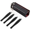 4Pcs Eyebrow Grooming Trimming Kit Ingrown Hair Removal Precision Stainless Steel Tweezers with Leather Case for Eyebrows view 1