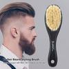Beard Brush Barber Beard Styling Cleaning Brush Neck Duster Brush with Soft Fiber Wooden Handle for Men Beard Styling view 3