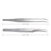 2Pc Stainless Steel Eyelash Extension Tweezers Straight Curved Tip Eyelash Tweezers for Eyelash Extension Applications with Storage Box view 4