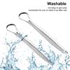 2 Pack Stainless Steel Tongue Scraper for Tongue Cleaning Reducing Bad Breath Tongue Cleaners Metal Tongue Cleaning Tool view 3