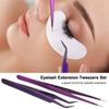 2 Pieces Eyelash Extension Tweezers Set Stainless Steel Tweezers Lash Extension Tweezers Eye Makeup Tools view 4