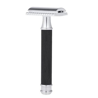 Double Edge Safety Razor Stainless Steel Manual Shaving Razor Long Handle Traditional Razor