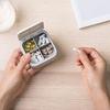 Anjetan Rectangular Pill Box Mini Daily Divided Airtight Pill Organizer for Pill Divided Pill Container Daily Pill Organizer Pill Box view 2