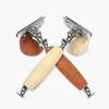 Razor Shaving Kit Double Edge Safety Razor with Stand Aluminum Alloy Handle Manual Beard/Mustache Removal Tool Kit view 3