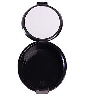 Denture Box Retainer Case Orthodontic Retainer Case with Mirror Portable Retainer Denture Box for Office,Home,Travel (Black)