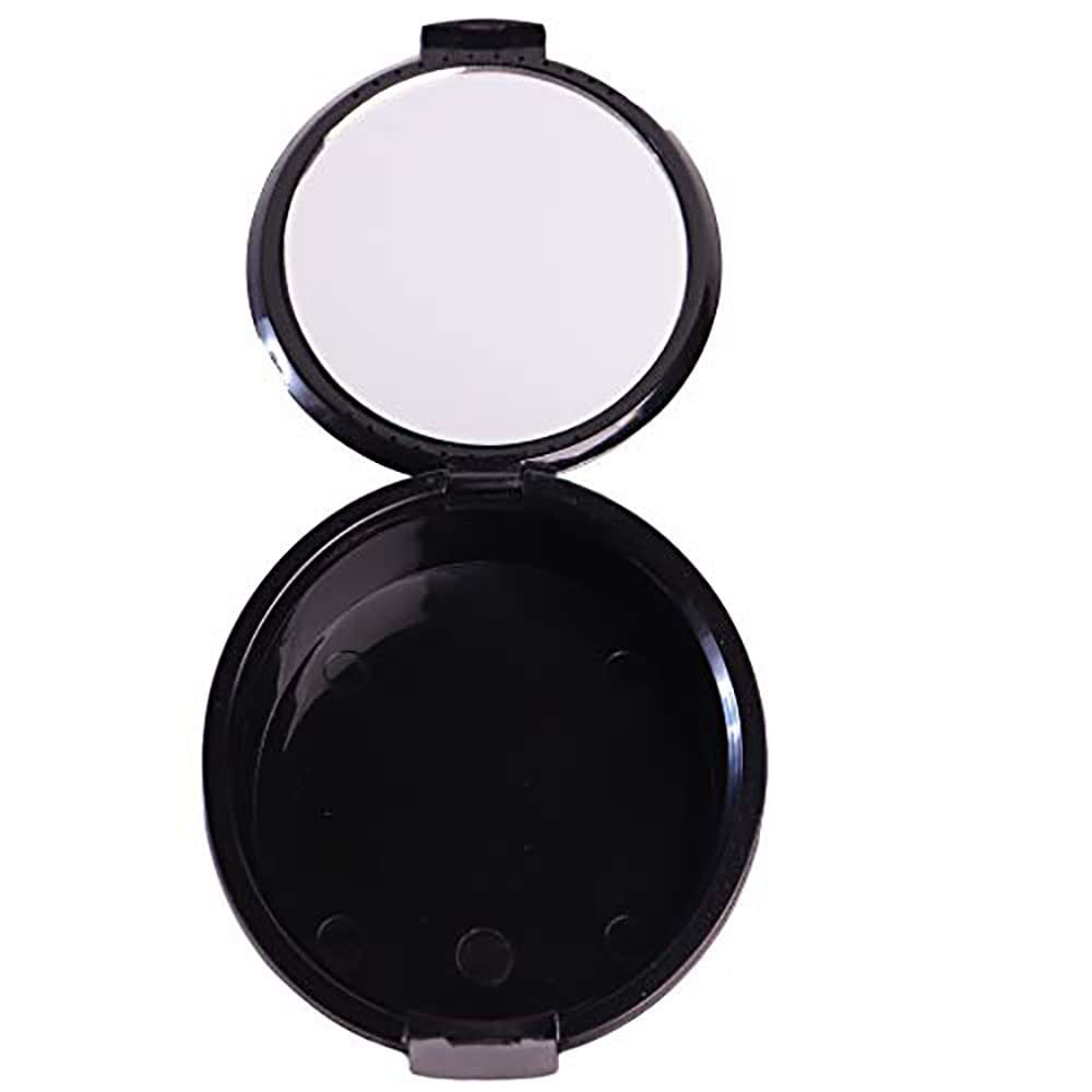 Denture Box Retainer Case Orthodontic Retainer Case with Mirror Portable Retainer Denture Box for Office,Home,Travel (Black)