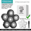 FOXSONIC 6 Blades Electric Shaver Replacement Heads 6 Blades Head Shaver Replacement Blades Bald Shaver with Blade Cover Electric Razor Shaver Head (Black) view 2