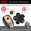 FOXSONIC 6 Blades Electric Shaver Replacement Heads 6 Blades Head Shaver Replacement Blades Bald Shaver with Blade Cover Electric Razor Shaver Head (Black) view 3