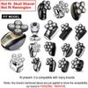 FOXSONIC 6 Blades Electric Shaver Replacement Heads 6 Blades Head Shaver Replacement Blades Bald Shaver with Blade Cover Electric Razor Shaver Head (Black) view 4