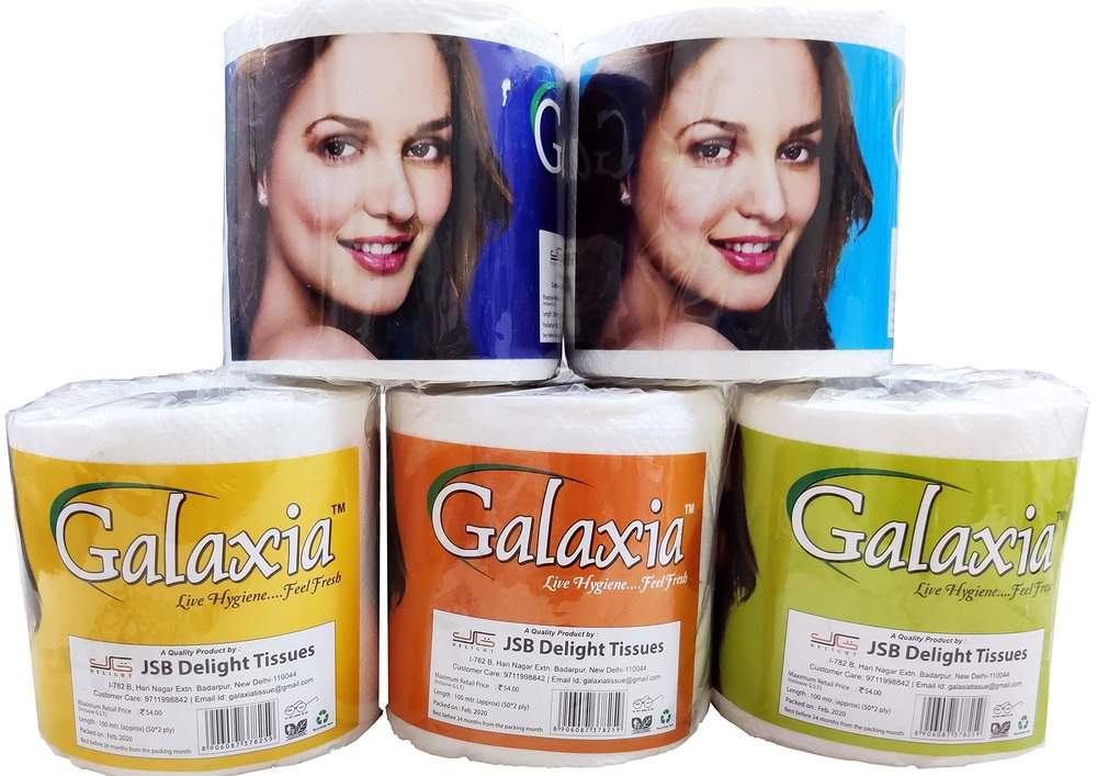 Galaxia Toilet Tissue - 2 ply Toilet Paper - 6 Toilet Rolls x 160 Toilet Tissue Sheets - (960 sheets) (6)