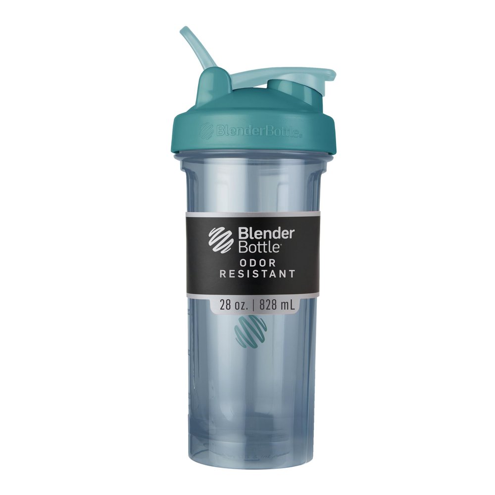 BlenderBottle Shaker Bottle Pro Series Perfect for Protein Shakes and Pre Workout, 28-Ounce, Cerulean Blue