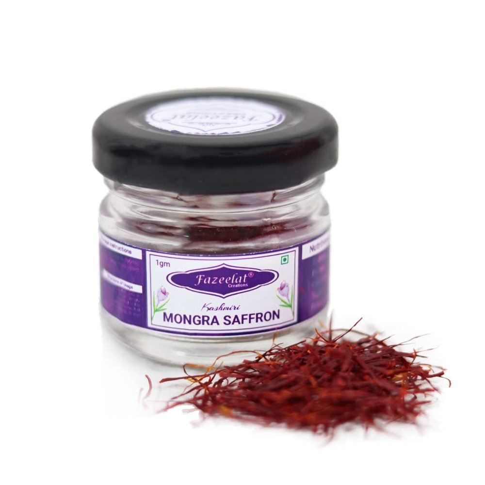 FAZEELAT CREATIONS Kashmiri Mongra A+++ Grade Saffron/Kesar(1gm)