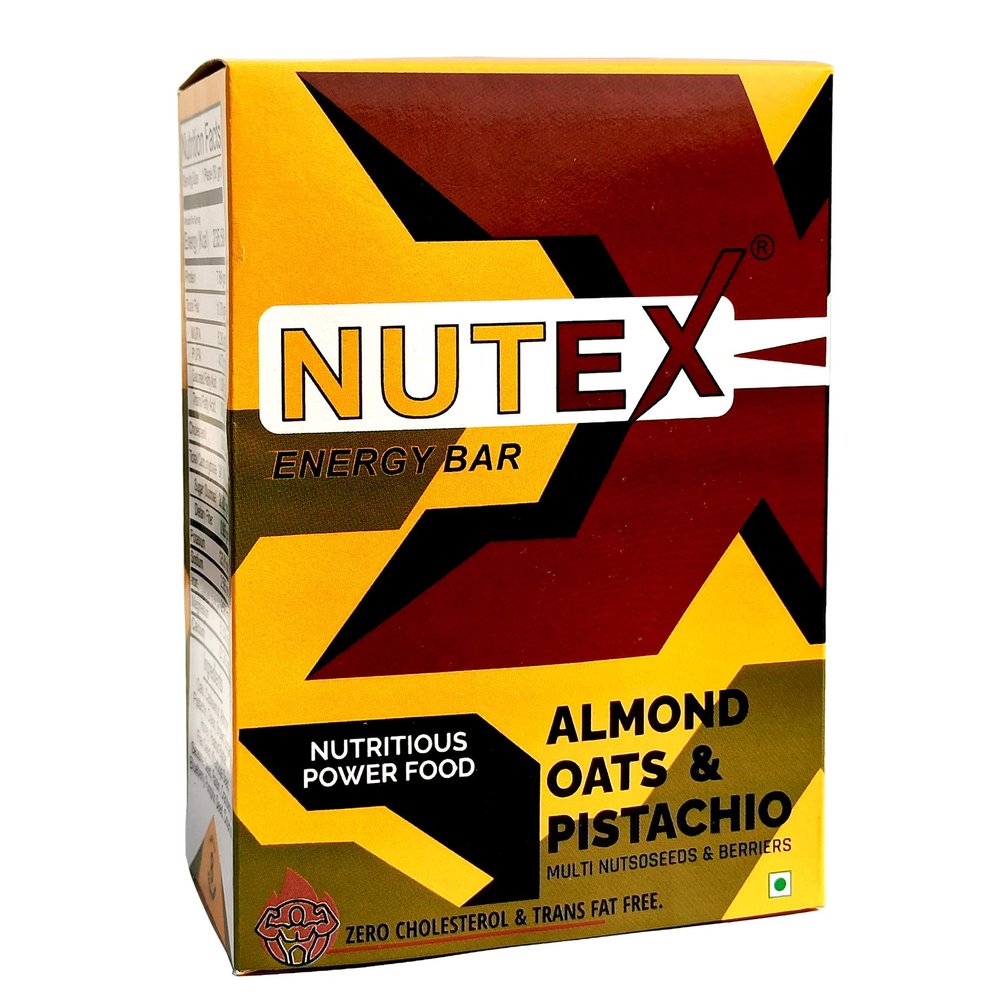 Nutex Energy Bar - Zero Transfat, No Preservatives - 8 Bars of 50g Each.