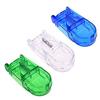 DEBIK transparent Medicine Pill Case Tablet Cutter Splitter Divide Safe Storage Compartment Box, Cuts Pills, Vitamins, Tablets, Stainless Steel Blade, Travel Sized, Multicolor- (Pack of 1) view 3