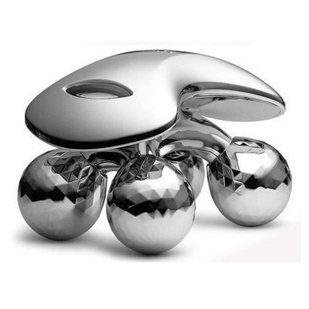 Acs Acupressure India 4D Mini Body & Face Roller Massager (Silver)