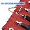 4Pcs Eyebrow Grooming Trimming Kit Ingrown Hair Removal Precision Stainless Steel Tweezers with Leather Case for Eyebrows view 3