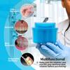 Dental Orthodontic Retainer Case Cleaning with Strainer Basket, Denture Bath Box Soaking Cup Mouthguard Storage Holder - Leak Proof and Lid Waterproof - Blue view 2