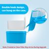 Dental Orthodontic Retainer Case Cleaning with Strainer Basket, Denture Bath Box Soaking Cup Mouthguard Storage Holder - Leak Proof and Lid Waterproof - Blue view 4