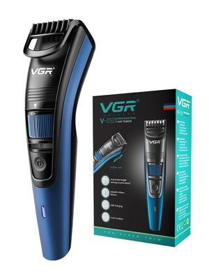 VGR V-052 Professional Hair Trimmer for men with 20 Precision Length Settings | 120 Min Runtime | USB Charging | Washable Head | Cord & Cordless (Blue)