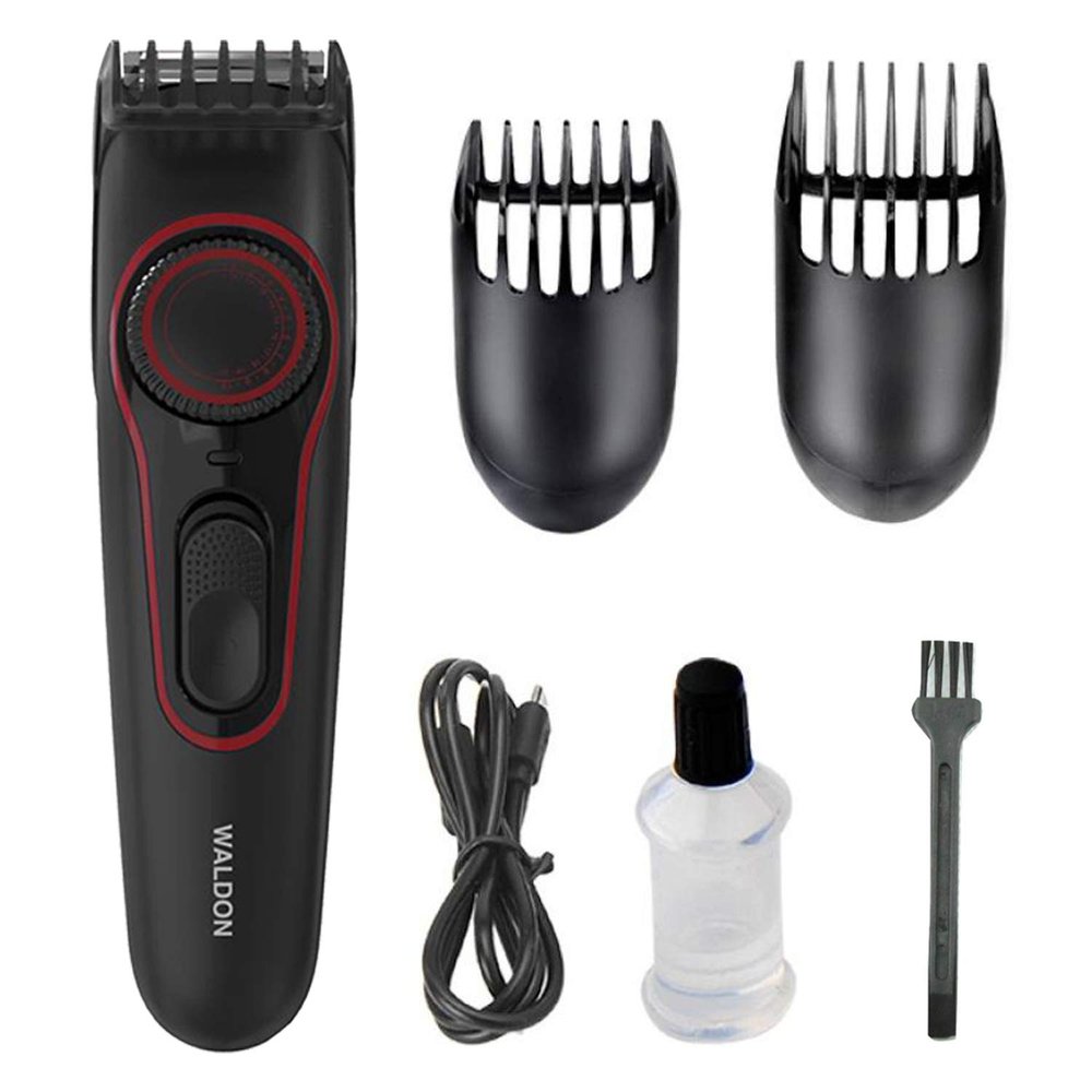 Waldon PR-2308 Corded & Cordless Stainless Steel Blade Beard Trimmer with Fast Charging- 20 Gears Adjustments Length Settings; 2 Hours Run Time, Charging Time 2 Hours With 1 Year Warranty