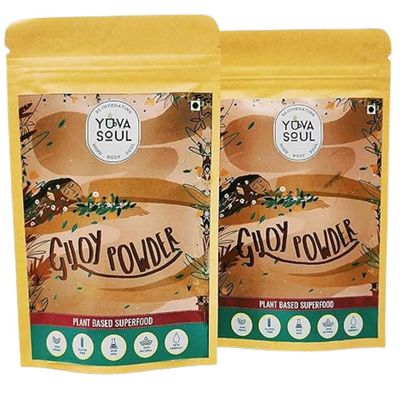 YUVA SOUL Natural Giloy Powder, Giloy/Guduchi/Gulvel Stem Powder (Pack of 2)
