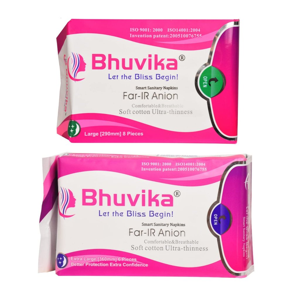 Bhuvika Smart Sanitary Napkins for women Combo Pack(290mm(8 pads), 360mm(6 pads)) (1)