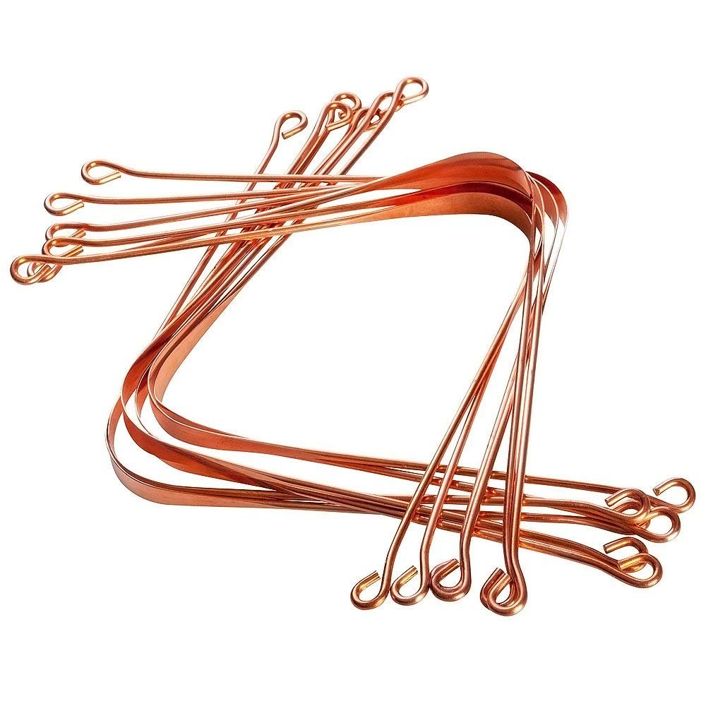 TOnourish Copper Tongue Scraper Ayurvedic Tongue Cleaner for Bad Breath Treatment - Rose Gold 100% BPA & Plastic Free Metal Tongue Scrapers for Adults and Children (Pack of 12 pcs)