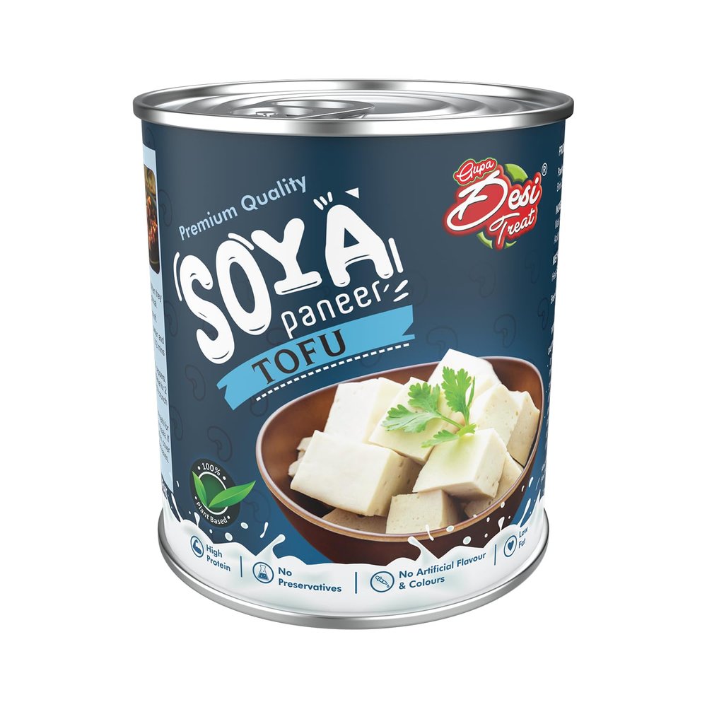 Desi Treat Soya Paneer (Tofu)  Natural, Soft & Creamy Plant-Based Protein, No Preservatives, Healthy Vegetarian Alternative to Paneer & Cheese  800g Pack