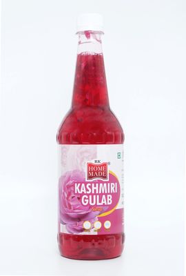 RK HOME MADE NATURAL SYRUP | Real Kashmiri Gulab Syrup Crush Syrup | Gluten Free | 100 % Vegan & Low Fat | Easy To Use |750 - Ml