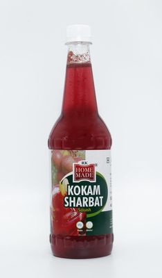 RK HOME MADE NATURAL SYRUP | Kokam Sharbat Syrup Crush Syrup | Gluten free | 100 % Vegan & Low fat | Easy to use | A perfect drink for house parties, picnics, & road trips to everyones delight 750 - ML