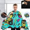 visesunny Punk Girl Lifestyle Hooligans Anarchy Art Rock Barber Cape Anti-Static Hair Cutting Cape with Snap Closure Professional Salon Polyester Beard Shaving Bib Water-Resistant Hairdressing Cape Ad view 3