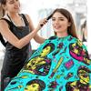 visesunny Punk Girl Lifestyle Hooligans Anarchy Art Rock Barber Cape Anti-Static Hair Cutting Cape with Snap Closure Professional Salon Polyester Beard Shaving Bib Water-Resistant Hairdressing Cape Ad view 4