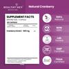 HealthyHey Nutrition Cranberry Extract - Urinary Tract Health - 60 Veg Capsules view 2