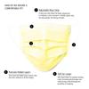 Hyjiva Polypropylene Disposable Face Mask - 3-Ply, Ear Loop, Nose Strip, Unisex, Ultra-Soft, Super-Breathable (Pack Of 20, Yellow) view 2
