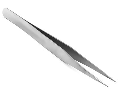 Auniwaig ST-10 High Precision Stainless Steel Micro-magnetic Pointed Tip Tweezer Silver No blanking design 1 pack